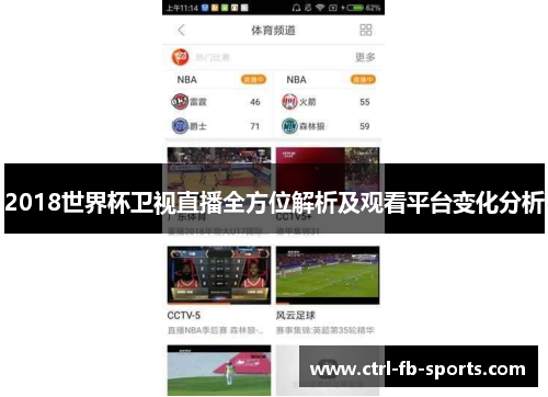 2018世界杯卫视直播全方位解析及观看平台变化分析